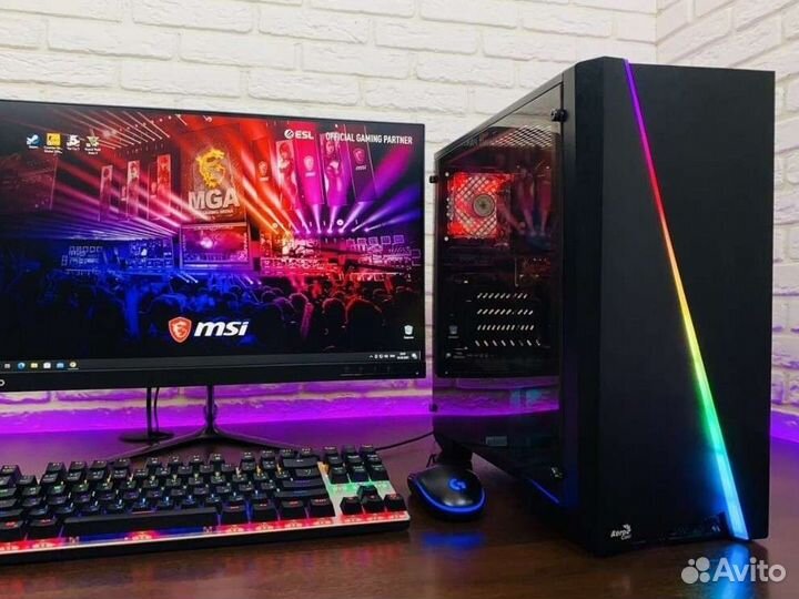 Компьютер i7 7700. Игровой ПК из ДНС мощный.