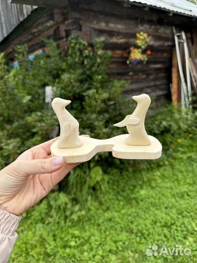 Поделка из дерева. Деревянные пингвины