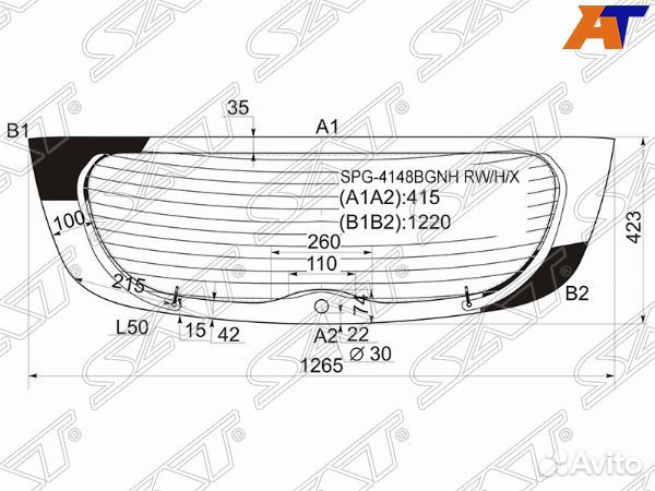Стекло заднее hyundai accent