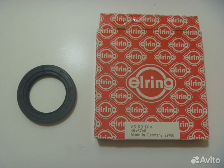 Сальник коленчатого вала переднего Elring 45x67x8