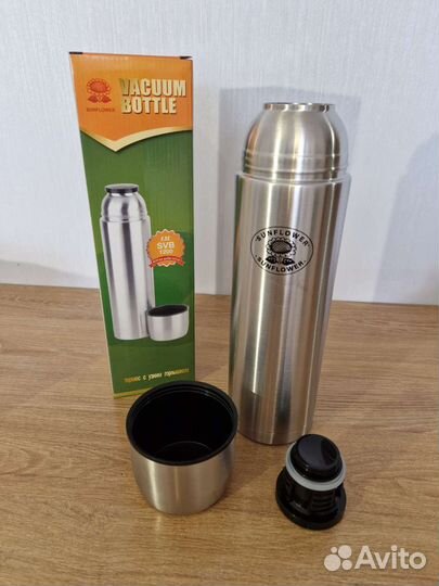 Термос 1.2л. новый держит t до 24ч