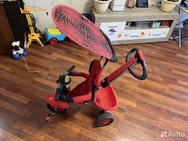 Трехколесный детский велосипед с ручкой бу