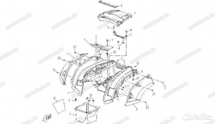 Облицовка задняя (черный) CF X5 / X6