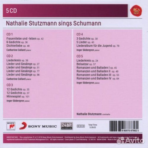 Schumann Songs - Stutzmann, Nathalie (5 CD)