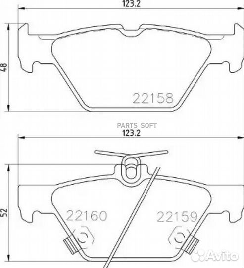 Brembo P78026 Колодки тормозные дисковые зад