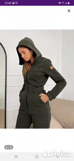 Комбинезон женский спортивный слитный с начесом