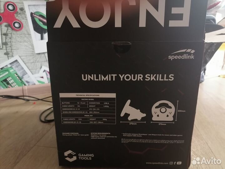 Руль игровой SpeedLink drift O.Z. Racing Wheel