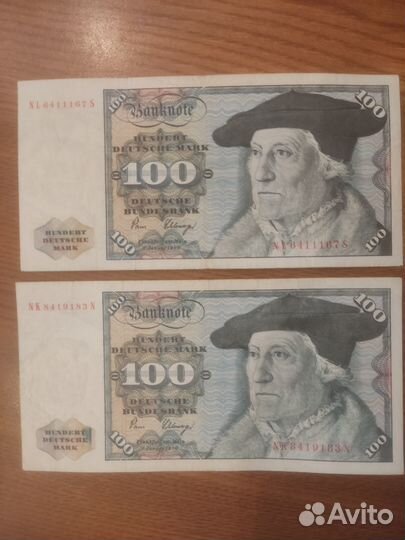 Немецкие марки 1970х годов