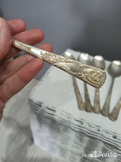 Ложки cтoловыe 6 шт мeльxиор. Очень рeдкие