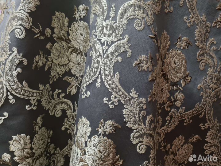 Роскошные шторы с вышивкой блекаут 2шт