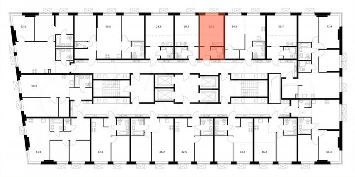 Квартира-студия, 20,2 м², 21/33 эт.