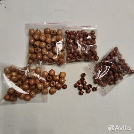 Бусы деревянные