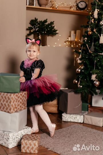 Новогодний костюм для девочки Кошечка