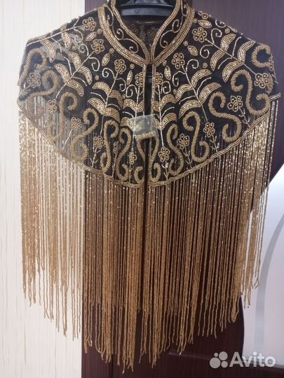 Накидка из бисера, кейп новая