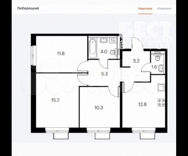 3-к. квартира, 66,2 м², 13/20 эт.
