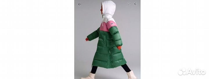Пуховик новый для девочки 170