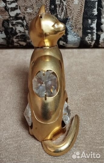 Фигурка Кошечка металл стразы Сваровски