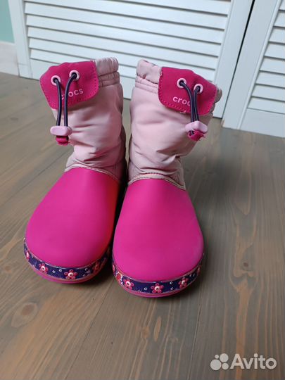 Сапоги crocs для девочки размер J2