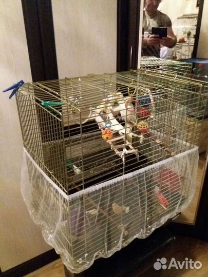 Защитный чехол на клетку для попугаев