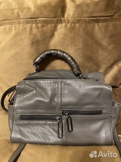 Сумка натуральная кожа бежевая