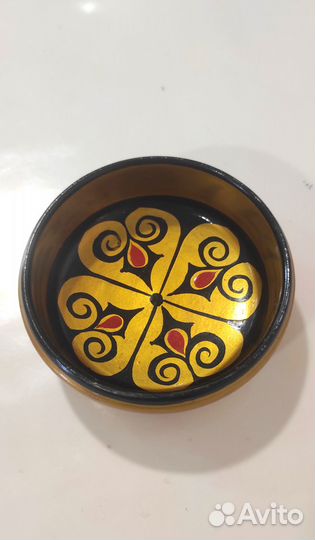 Плошка хохлома 8 см высота 3 см
