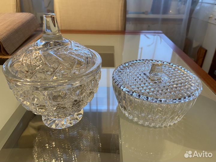 Пепельница конфетница хрустальная СССР