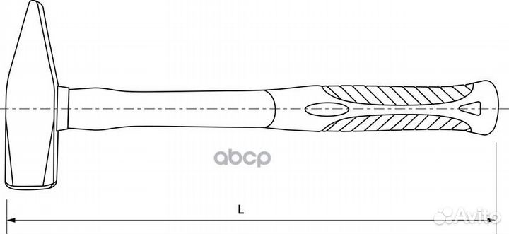 Молоток слесарный с фиберглассовой рукояткой, 8