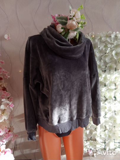Свитер свитшот флисовый термо теплый 48-56