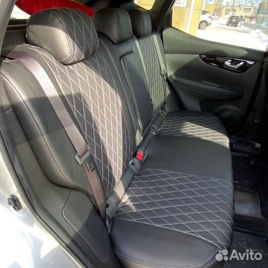 Чехлы Nissan Qashqai 2 (ромб)