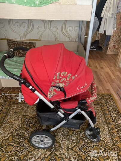 Детская коляска Capella S-803WF Сибирь (красный)