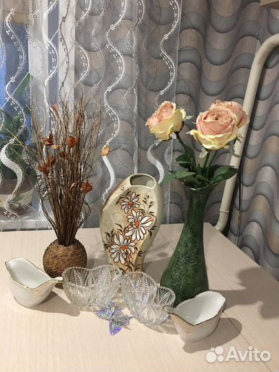 Вазы для цветов, салатники, сухоцвет