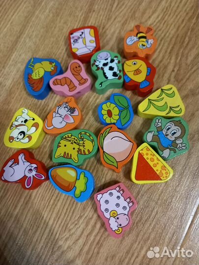 Развивающие игрушки/игры шнуровка, сортер, счеты