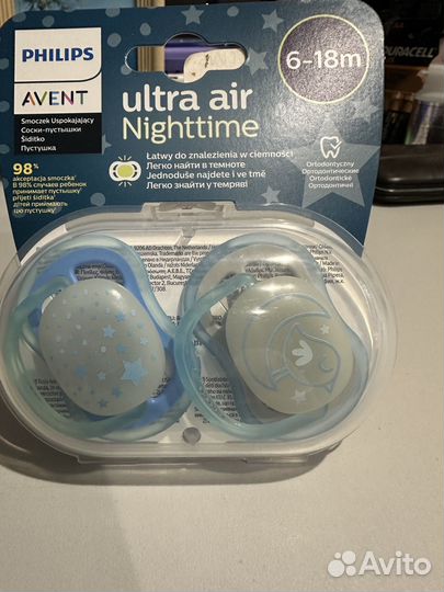 Пустышка avent 6 18 новая