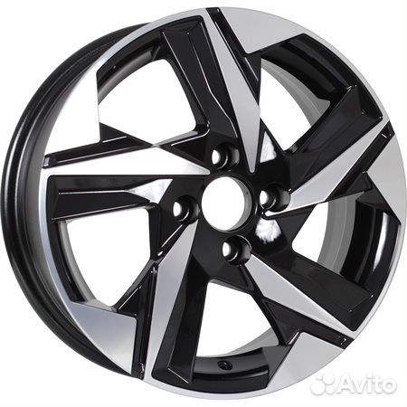 KDW KD1520 : 6x15 4*100 Et:46 Dia:60.1 Black Front Polished