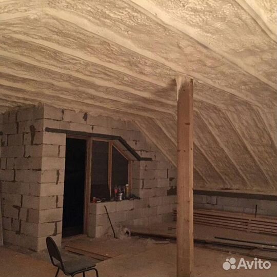 Утепление пенополиуретаном потолка дома