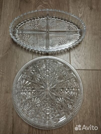 Хрусталь менажница блюдо поднос