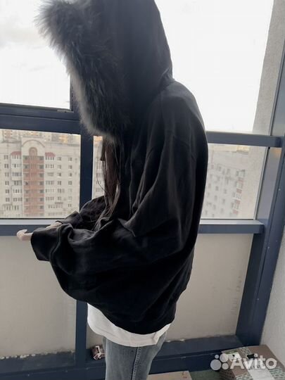 Архивная зип худи с мехом (fur zip hoodie)