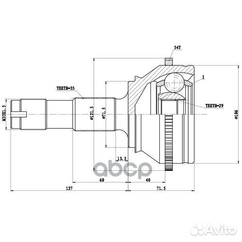 ШРУС наружный перед Z87192R Zikmar