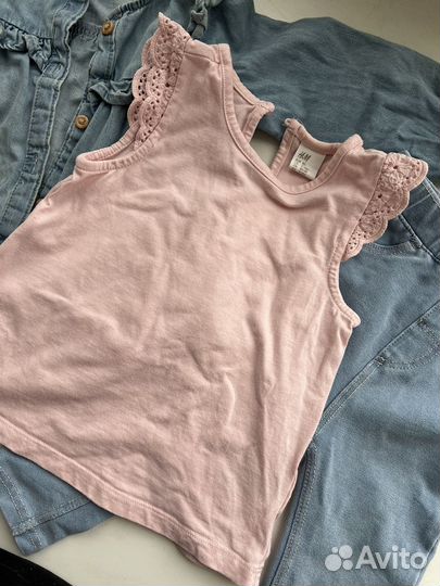 Комплект H&M 80 для девочки джеггинсы