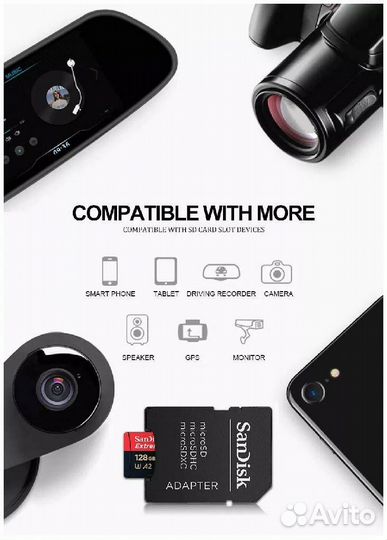 Карта памяти SanDisk Extreme Pro microSD 128GB