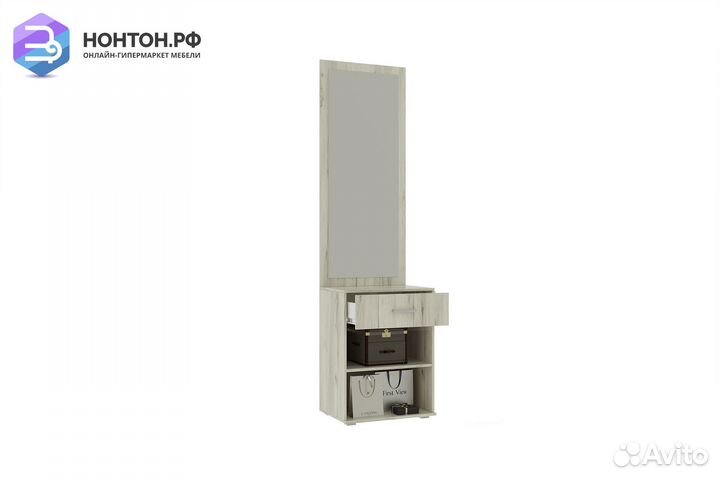 Прихожая с зеркалом Ева NEW дуб крафт белый