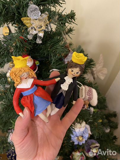 Ватные елочные игрушки