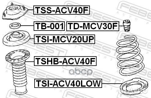 Пыльник переднего амортизатора tshb-ACV40F Febest