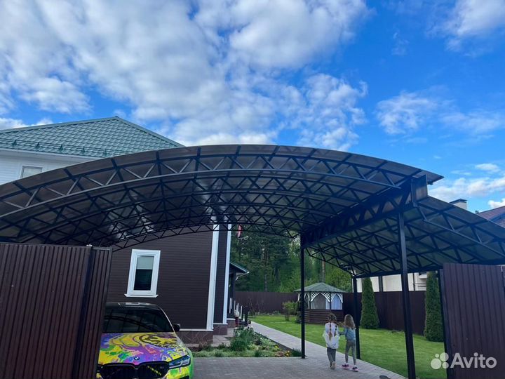 Навес из металла сборка до 48 часов
