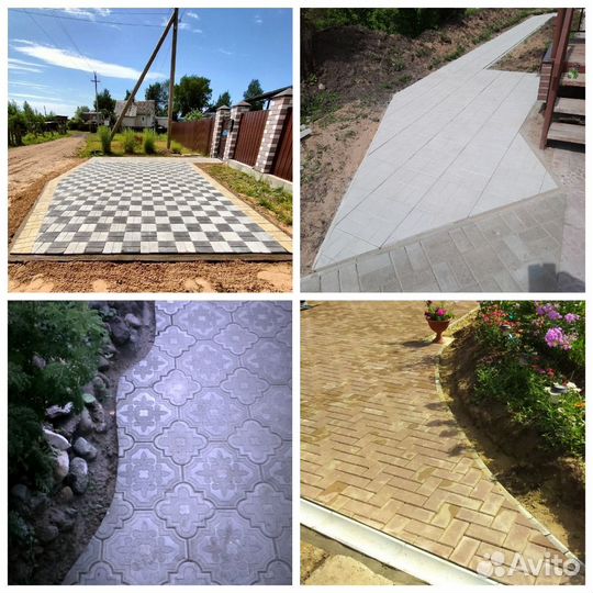 Укладка тротуарной плитки. Дачи, кладбища