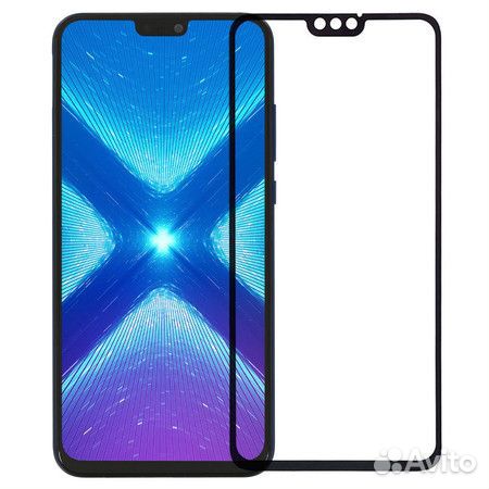 Защитное стекло для Honor 8X (JSN-L21) П/П черное