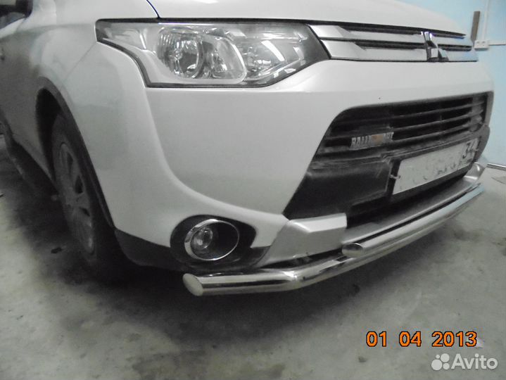 Защита бампера перед двойн Mitsubishi Outlander 15