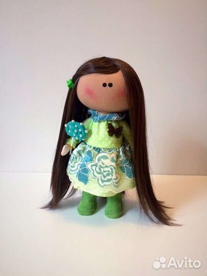 Интерьерная текстильная кукла Тильда ручной работы