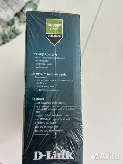 Коммутатор D-link DES-1008 D