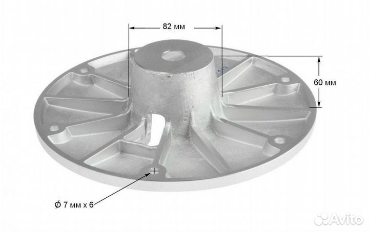 Основание D229 мм врезное для стоек Taper-Lock